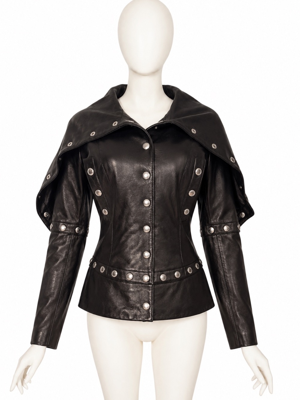 Y2K Vintage Dolce & Gabbana Convertible Leather Jacket-5-in-1 Statement Piece